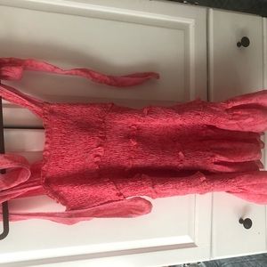 Vici Ruched Pink Mini Dress